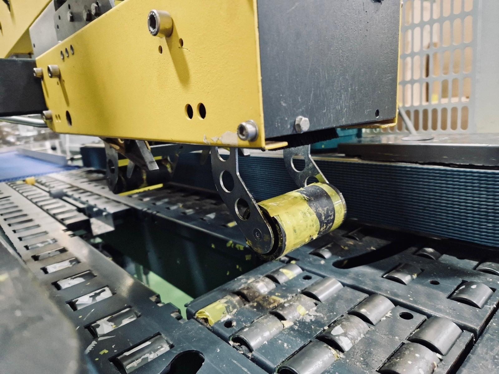 Pallet wrapping machinery and conveyor line
